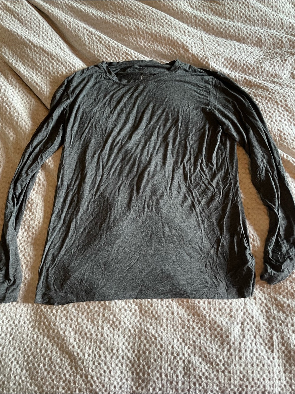 Boody Bamboo Long Sleeve Tee Charcoal Gray Size Medium Soft Minimalist Basic